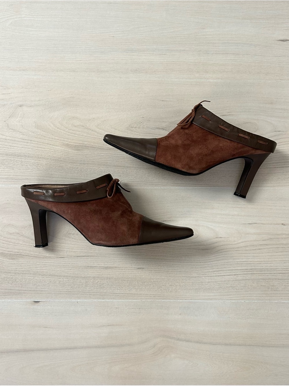 bellini brown pointy toe heels